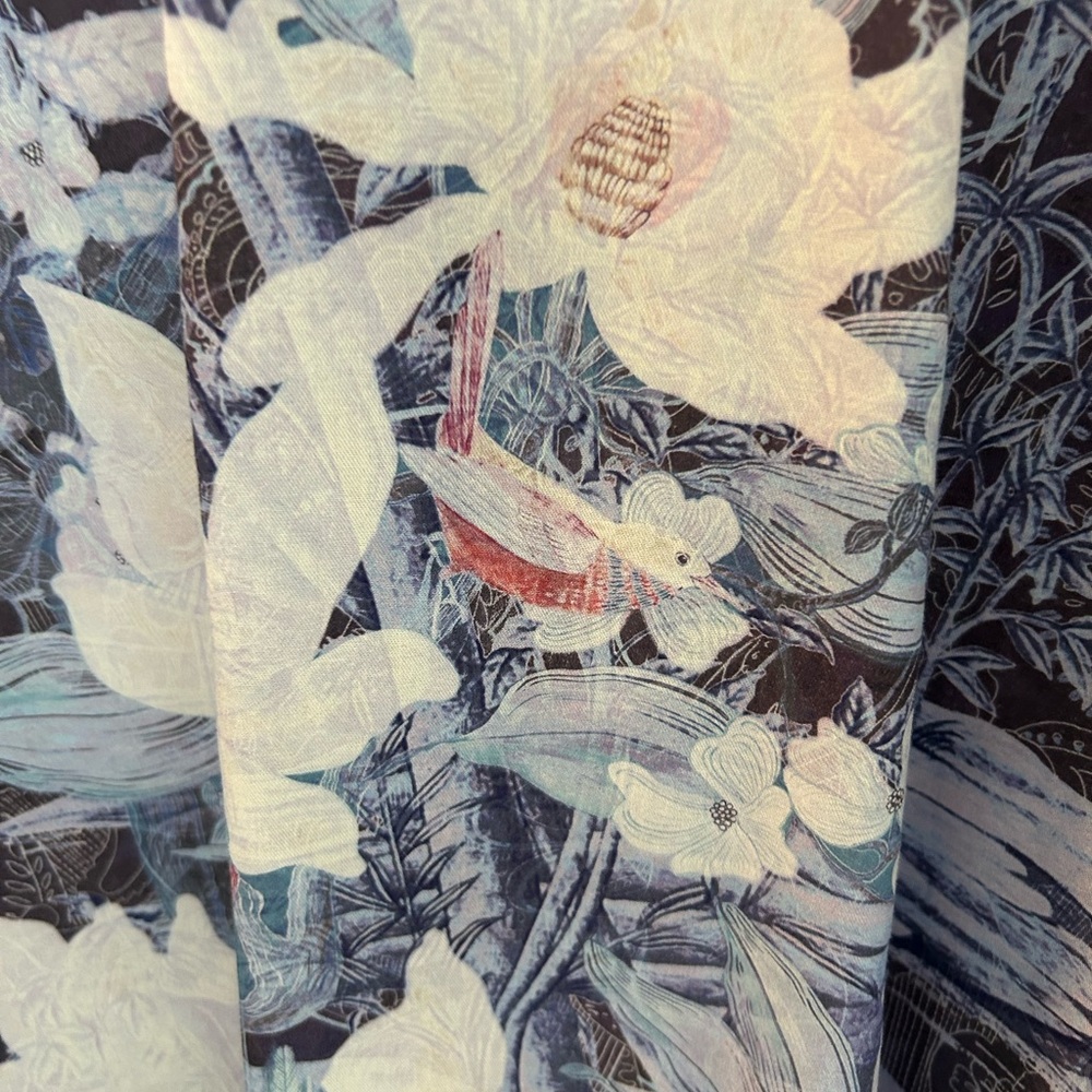 Robert Graham Navy Purple Floral Paisley Button-Down Shirt - Picture 7 of 9